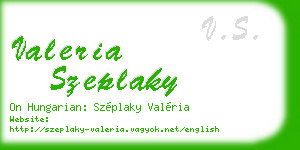 valeria szeplaky business card